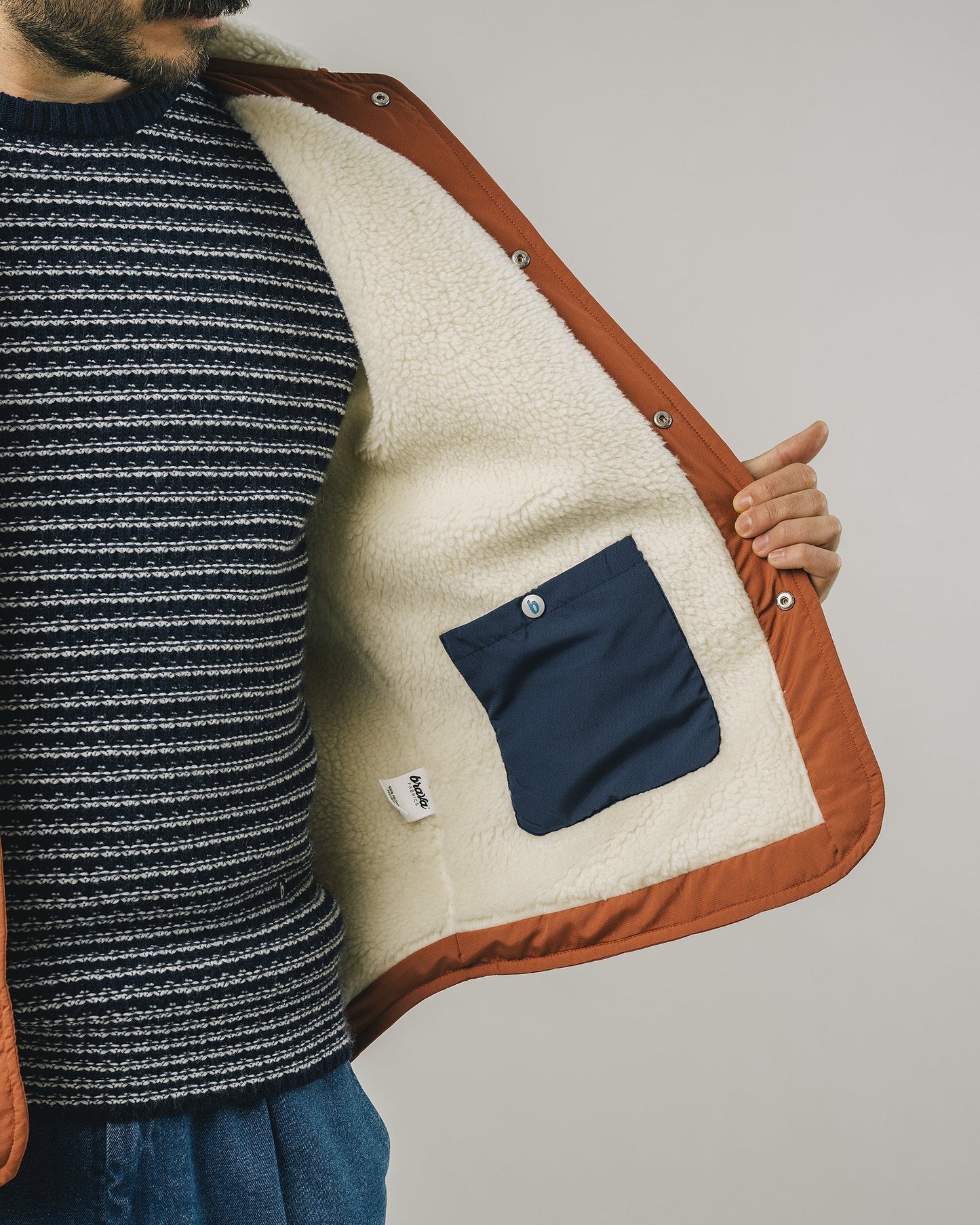 Veste matelassée orange en recyclé