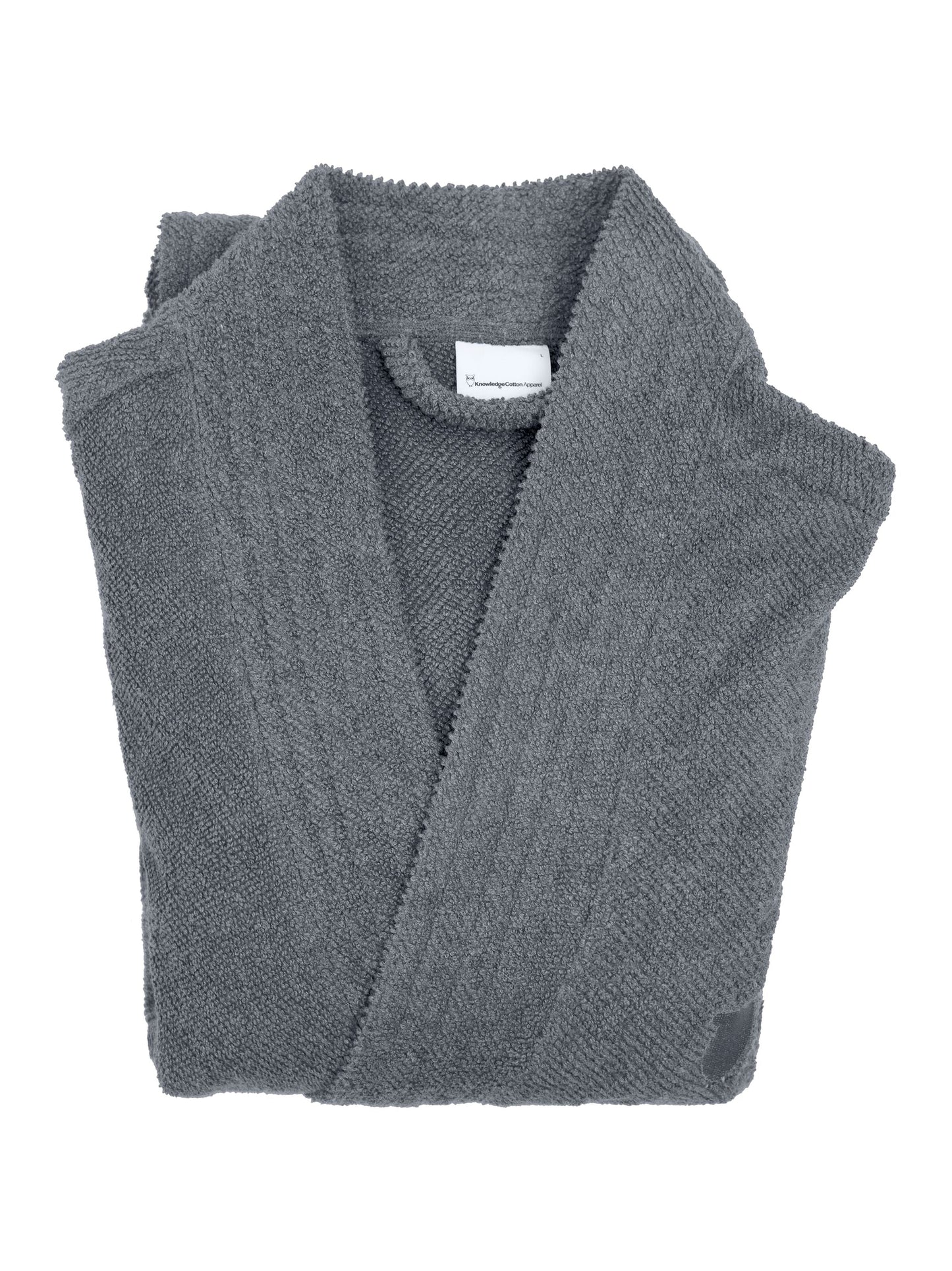 Peignoir en coton bio | gris "bathrobe dark grey melange"