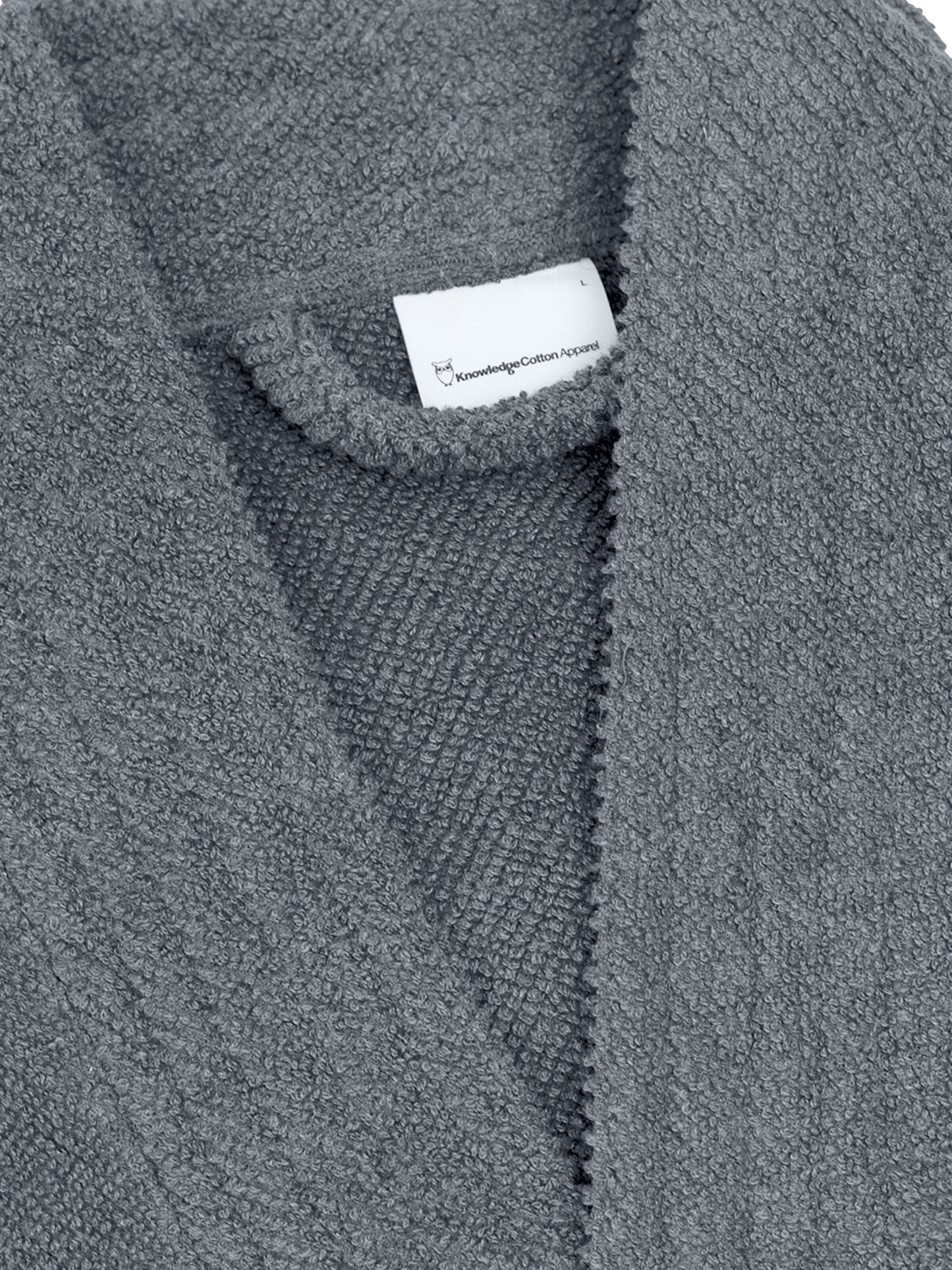 Peignoir en coton bio | gris "bathrobe dark grey melange"