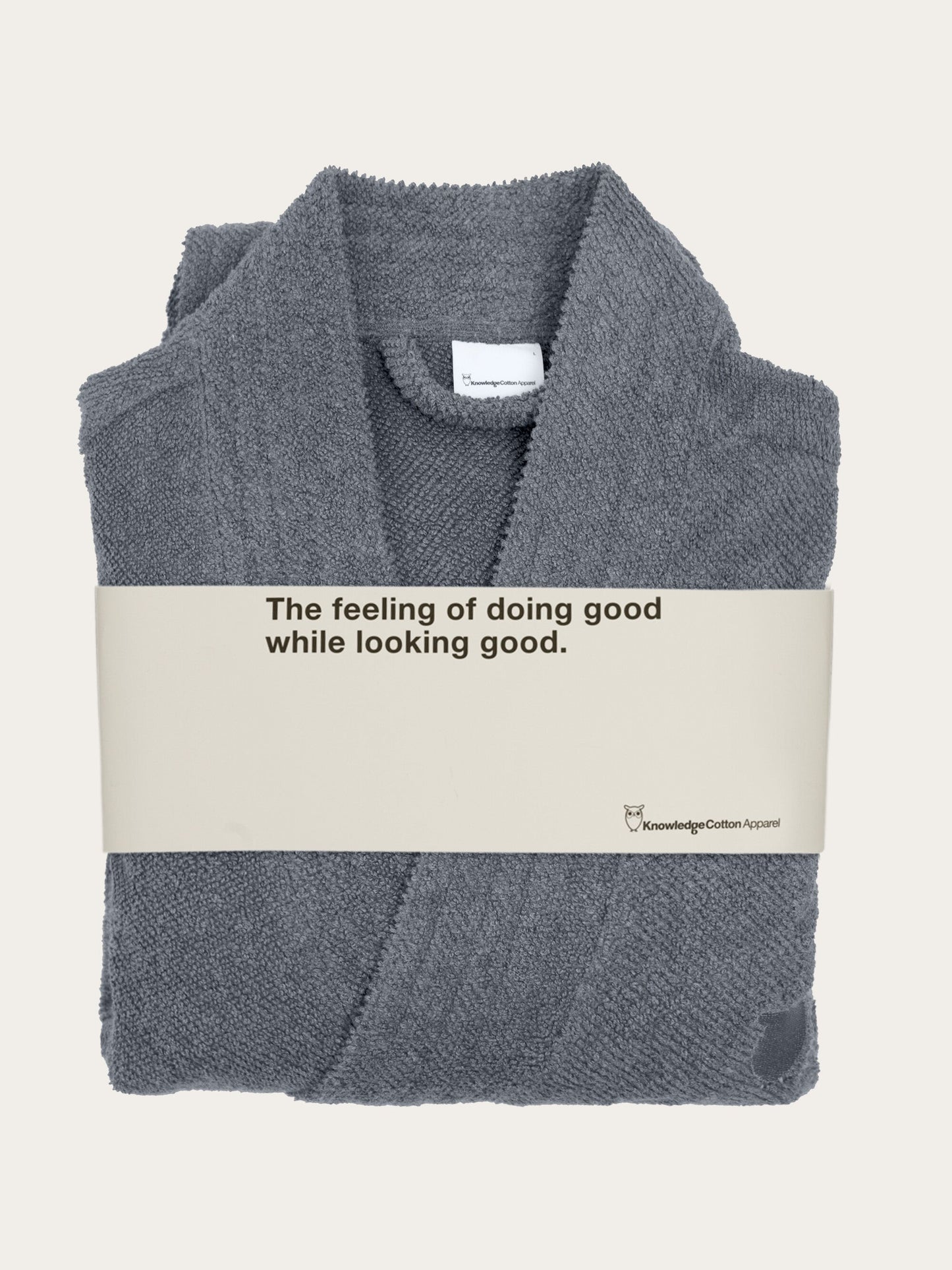 Peignoir en coton bio | gris "bathrobe dark grey melange"