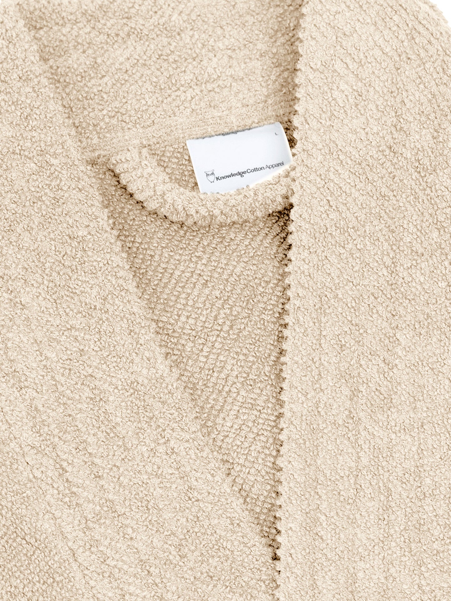 Peignoir en coton bio | beige "bathrobe buttercream"