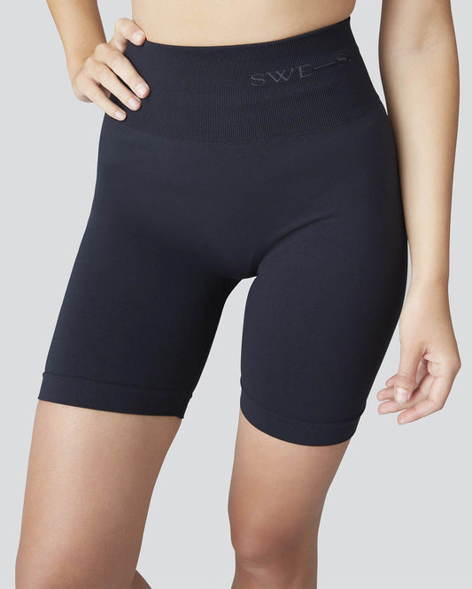 Short biker en recyclé | noir "black jill bike Short"