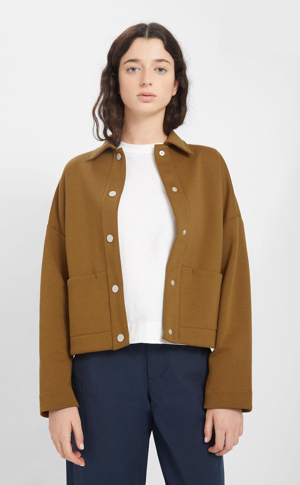 Veste jersey en coton bio | ixiar - camel