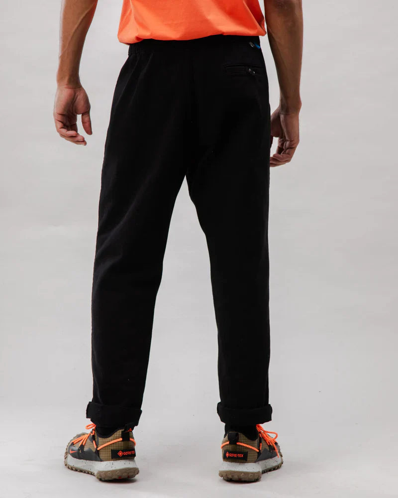 Chino en coton bio | noir "comfort chino black denim"