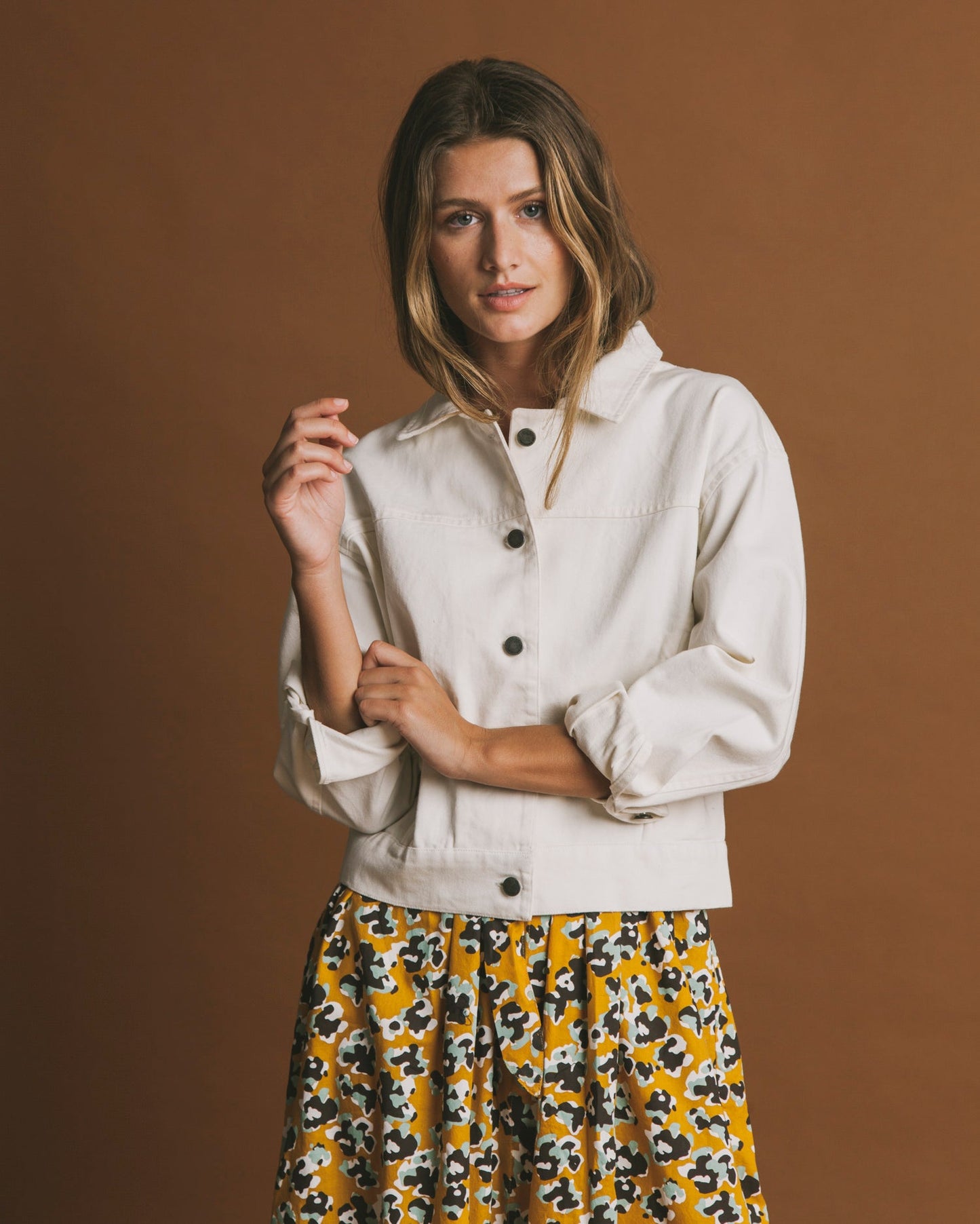 Veste blanche en coton bio - Rufiji