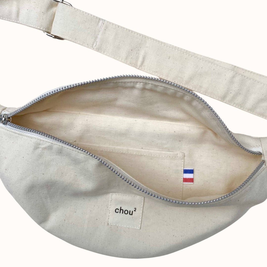 Banane made in France en coton upcyclé | écru "toile écrue"