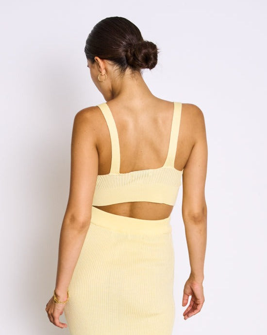 Bralette jaune clair en EcoVero - BEJA faded lemon