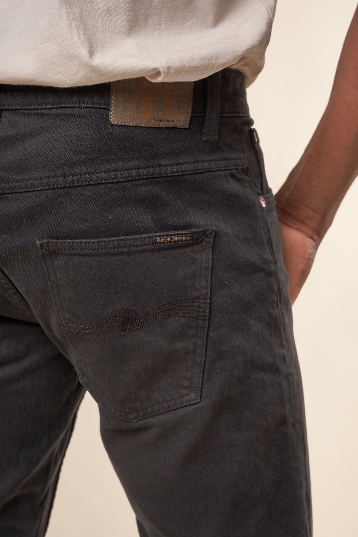 Jean slim en coton bio | Noir "grim tim matte black OD"