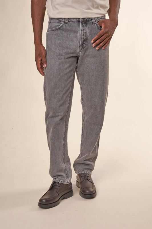 Jean fuselé gris en coton bio - steady eddie ii mountain grey