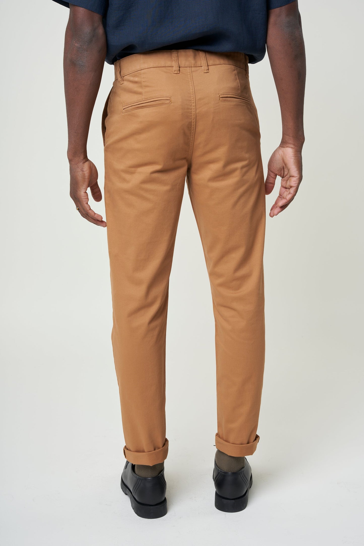 Chino en popeline coton bio | camel "chuck regular poplin pant tuffet"