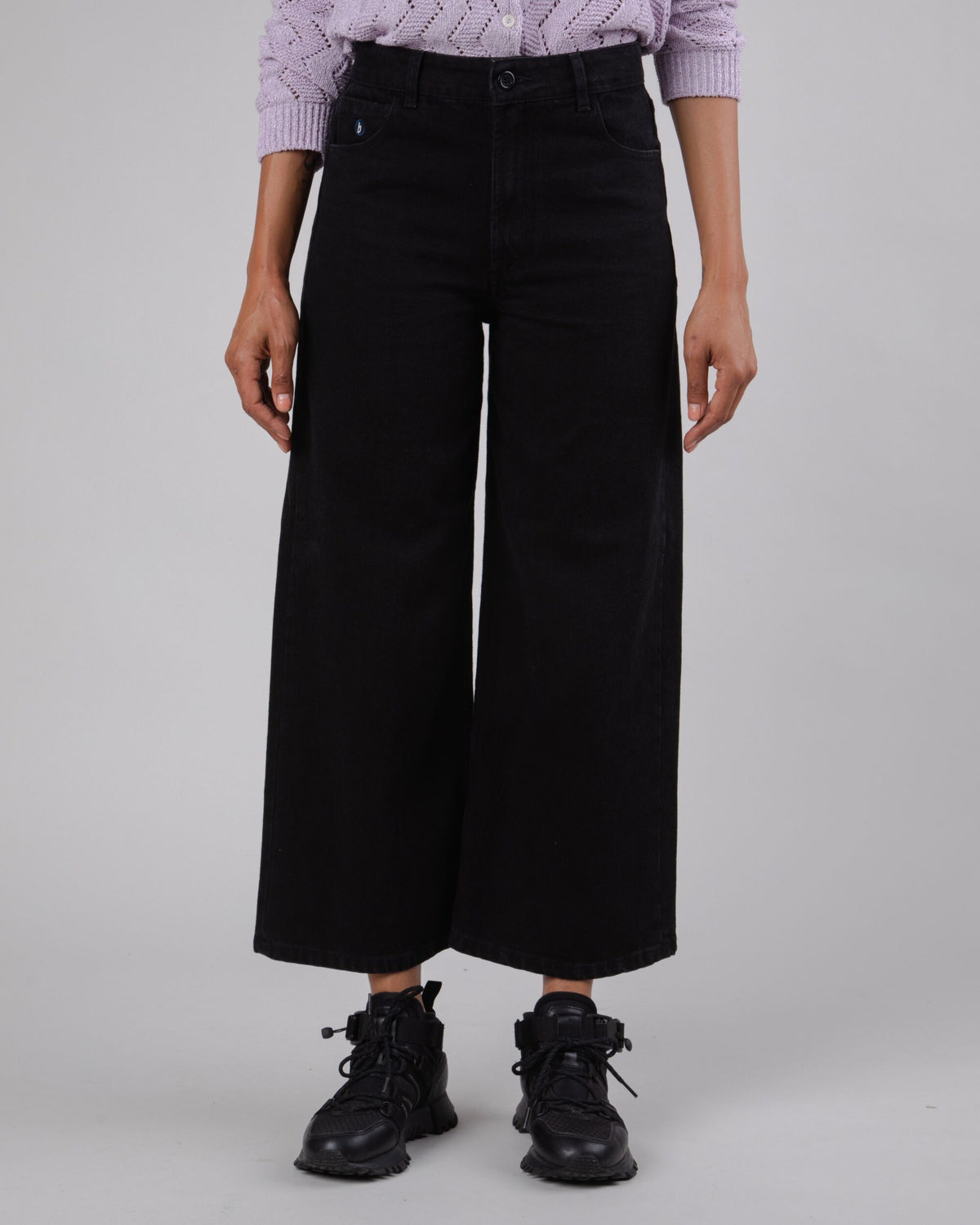 Pantalon ample en coton bio | Noir "5 pocket pants black"