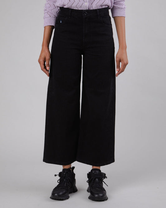 Pantalon ample en coton bio | Noir "5 pocket pants black"