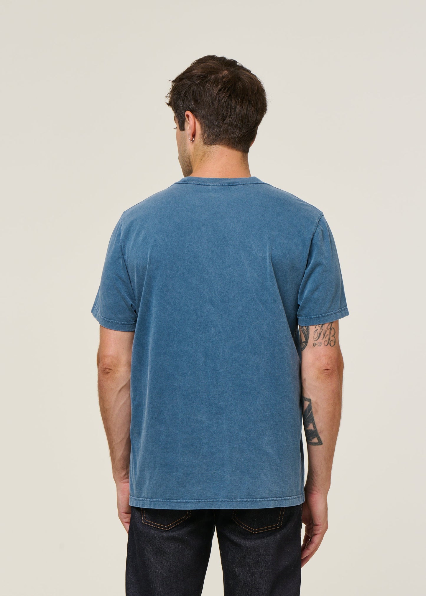 T-shirt imprimé en coton bio | bleu "roy make sense t-shirt blue"