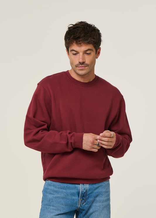 Sweat oversize en coton bio | bordeaux