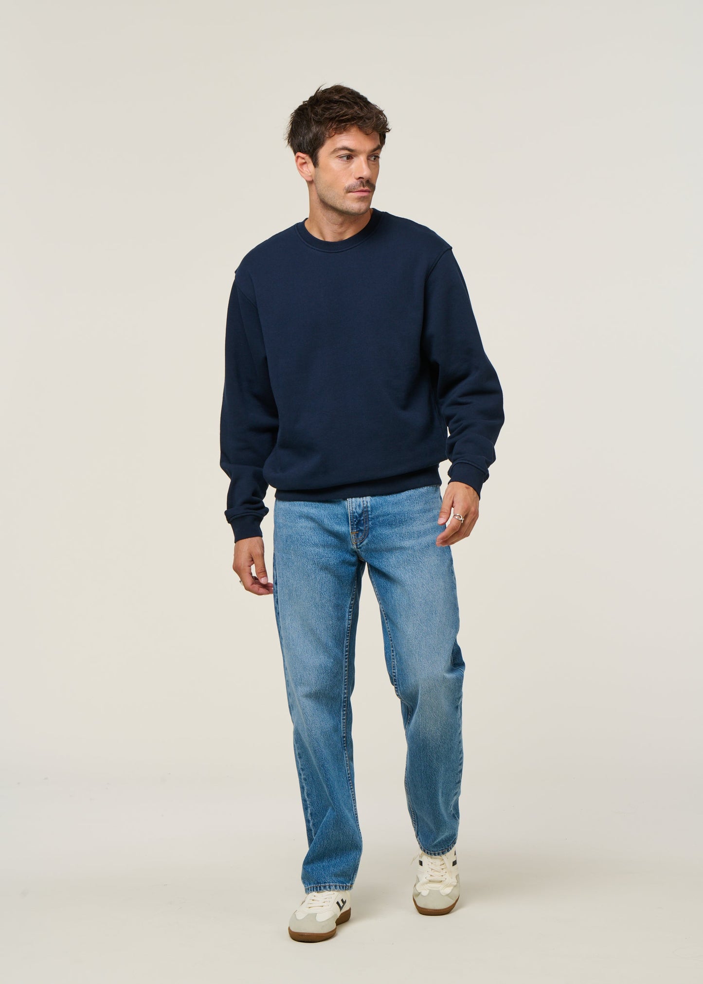 Sweat oversize en coton bio | bleu marine