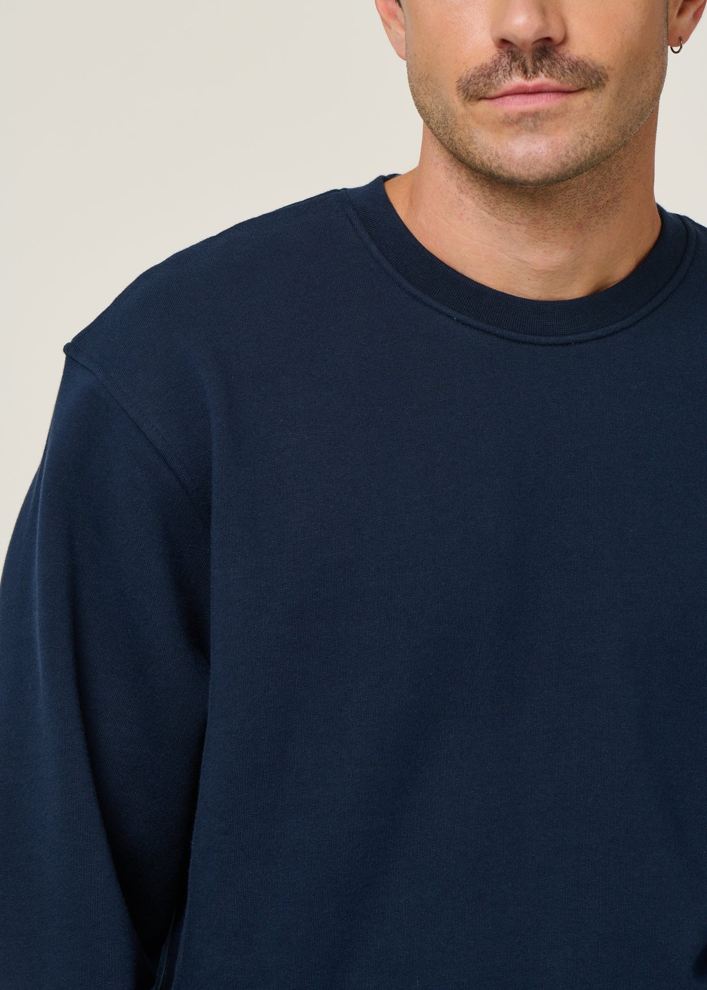 Sweat oversize en coton bio | bleu marine