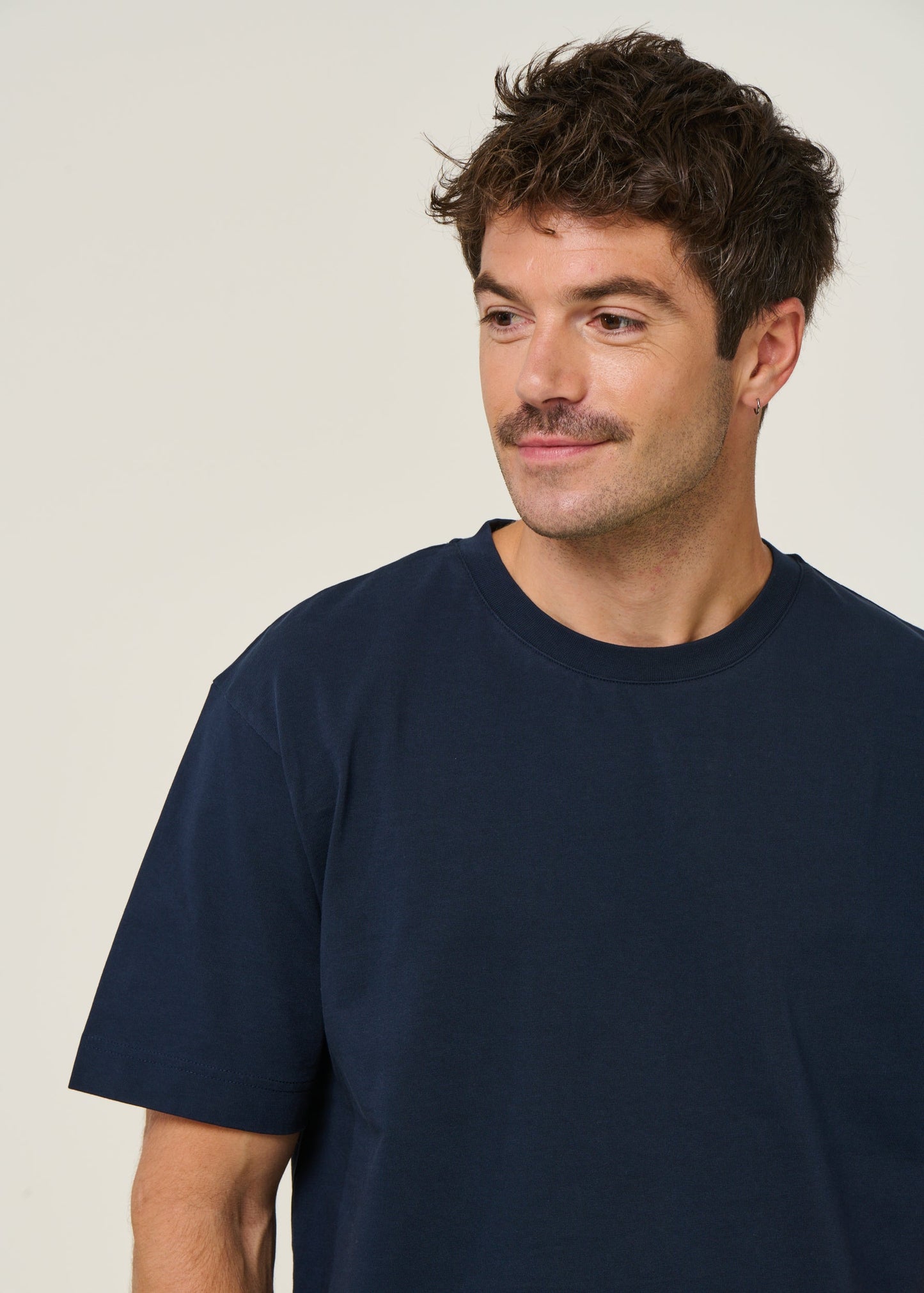 T-shirt oversize en coton bio | bleu marine