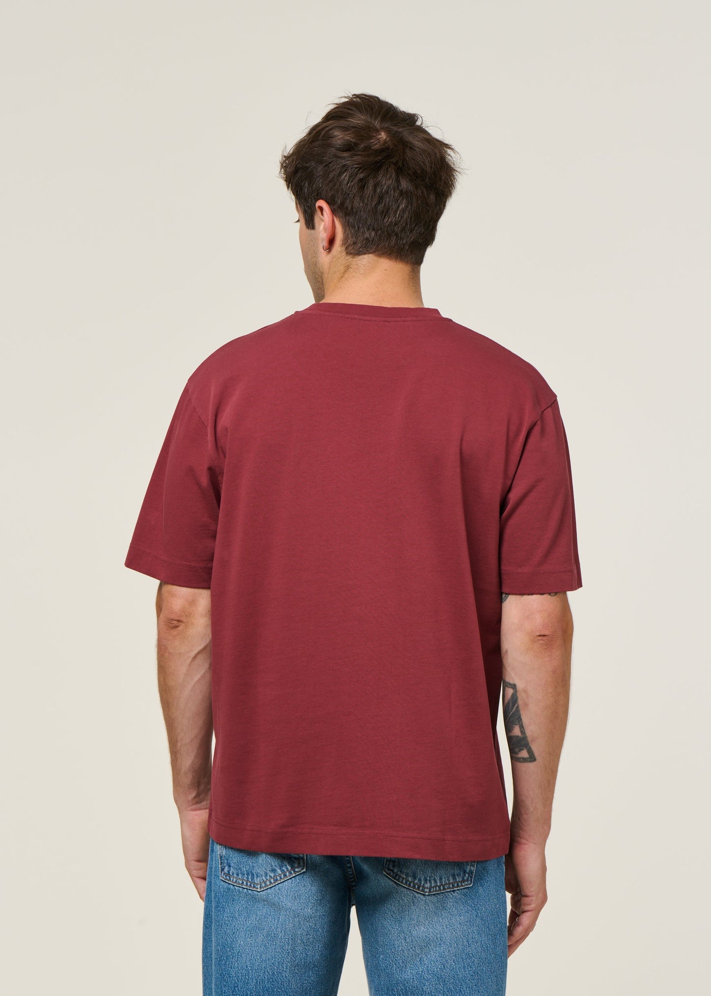 T-shirt oversize en coton bio | bordeaux