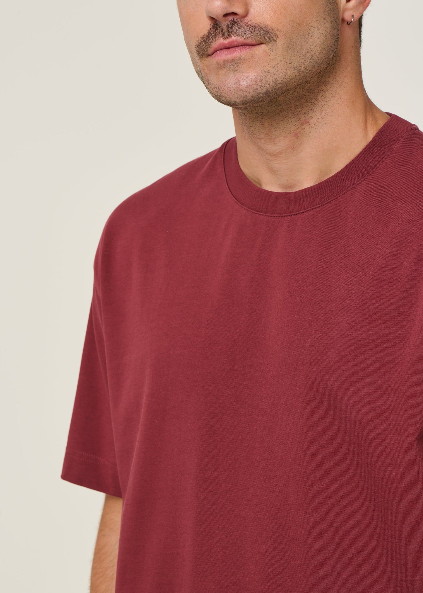 T-shirt oversize en coton bio | bordeaux