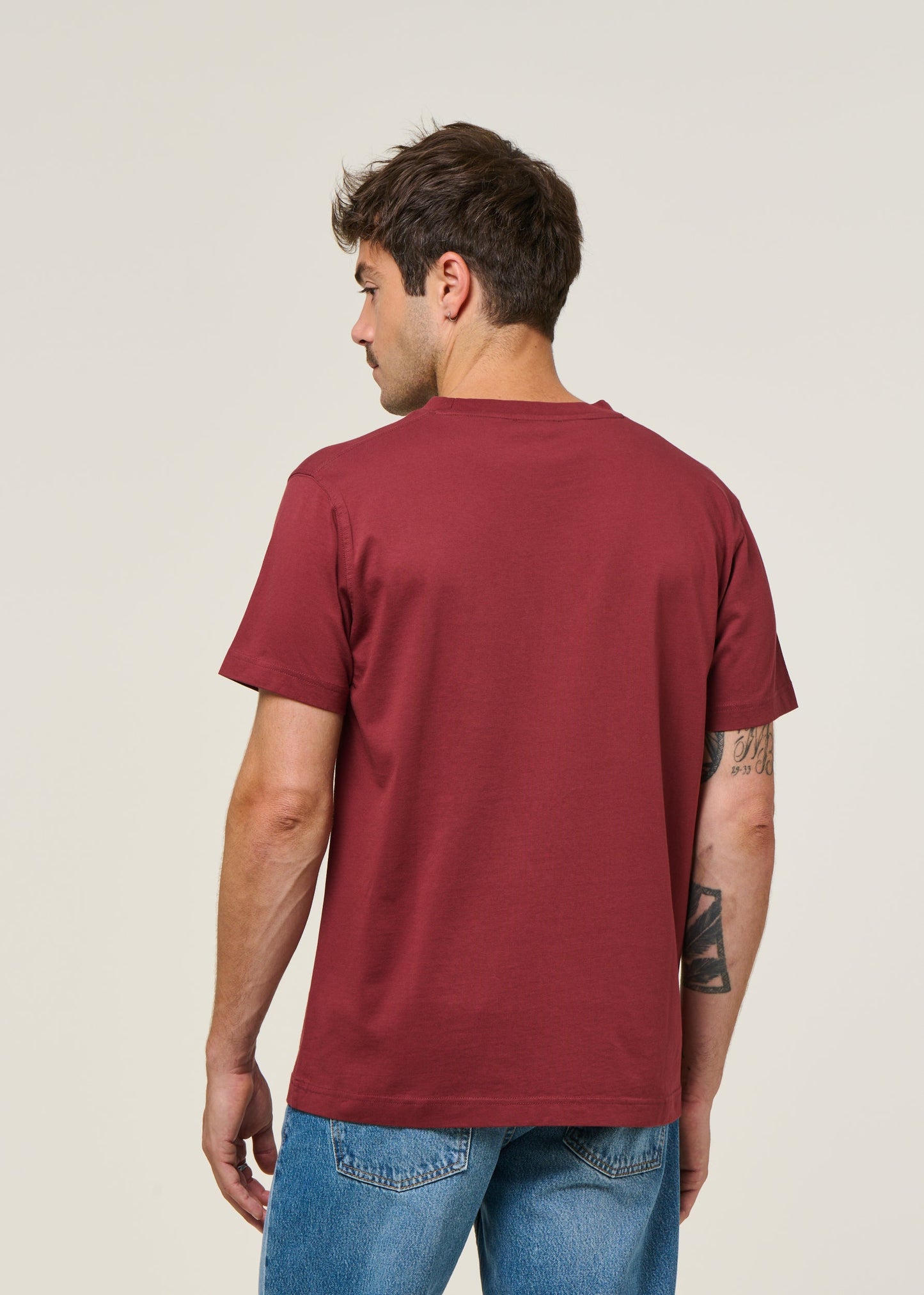 T-shirt en coton bio | bordeaux