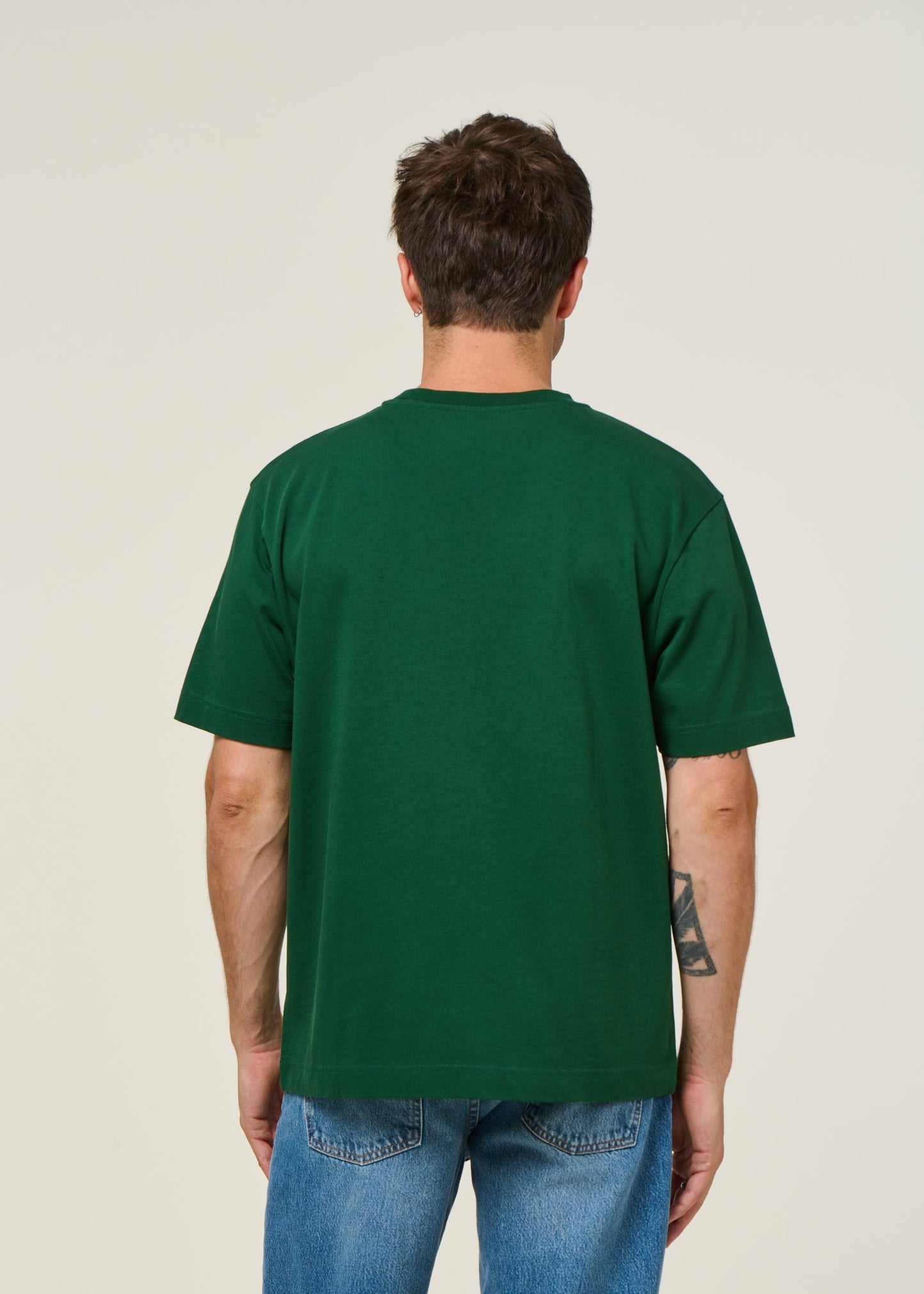T-shirt oversize en coton bio | vert forêt