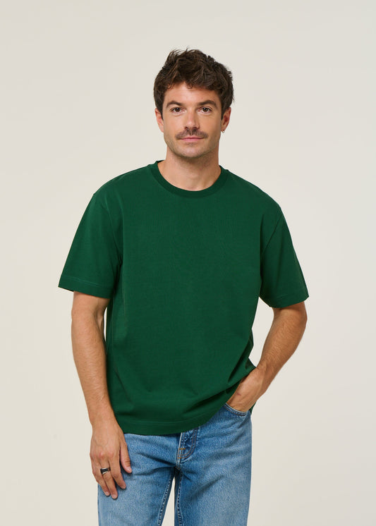 T-shirt oversize en coton bio | vert forêt