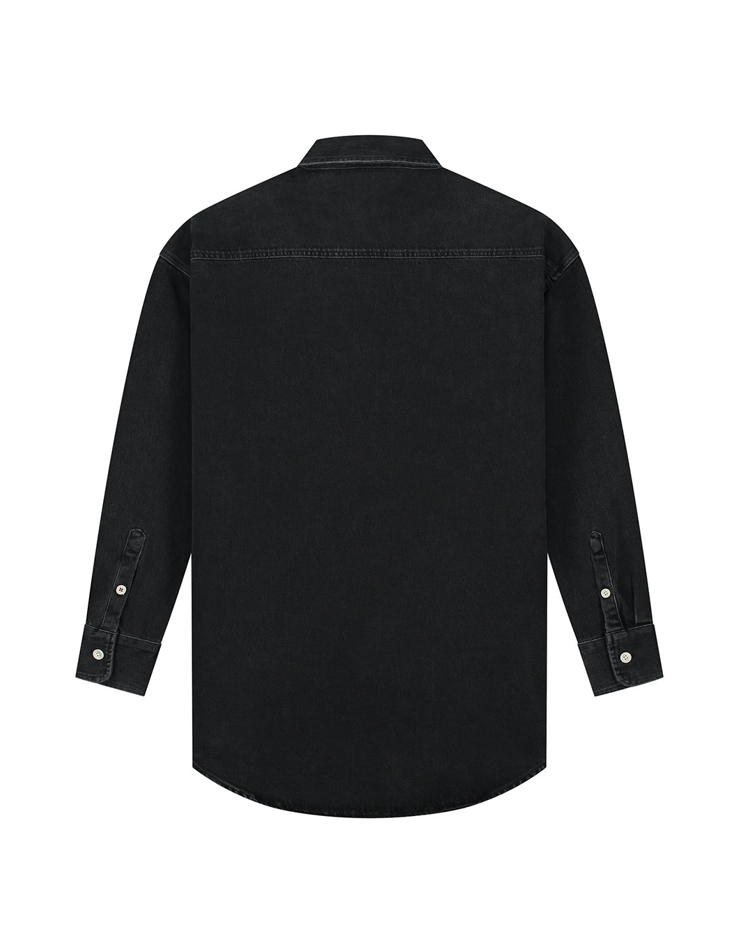 Chemise denim en coton bio et refibra | noir "selina shirt washed black"