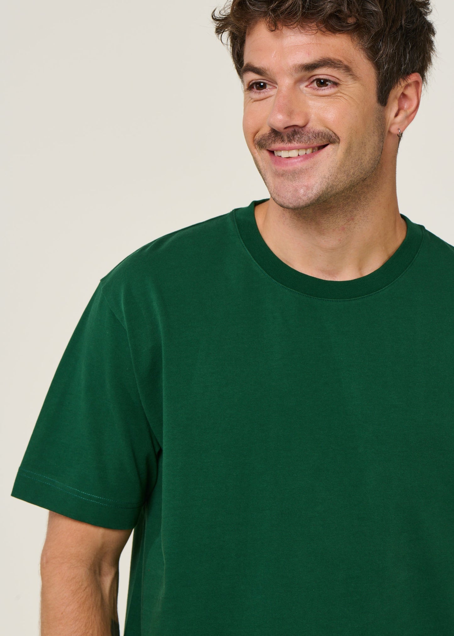 T-shirt oversize en coton bio | vert forêt