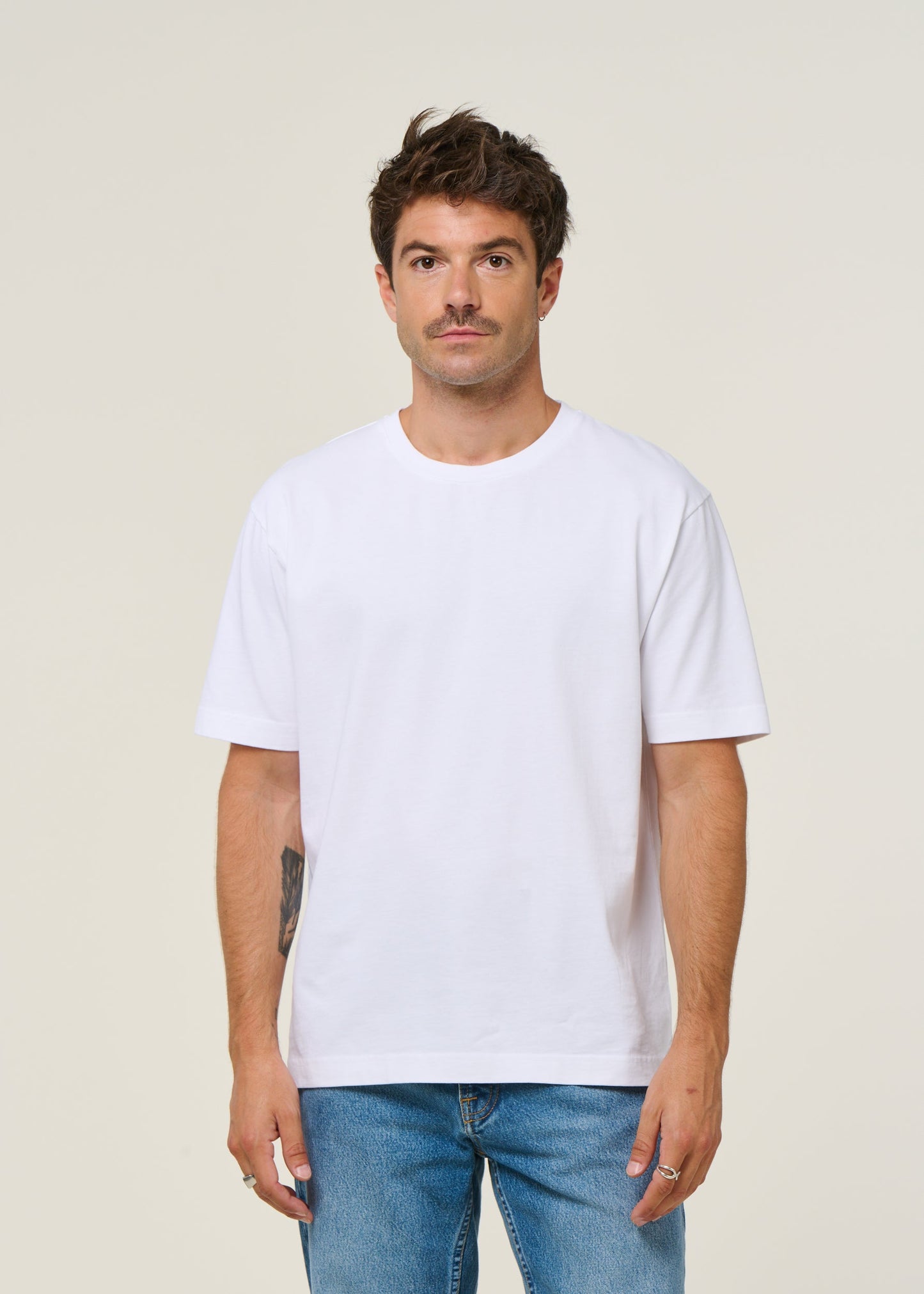 t-shirt oversize en coton bio | blanc