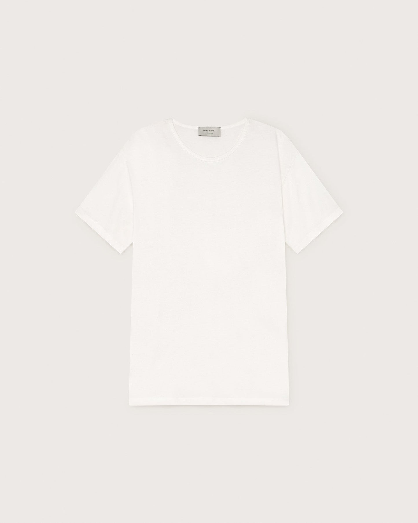 T-shirt manches courtes en coton bio | blanc "Sol white patch tshirt"