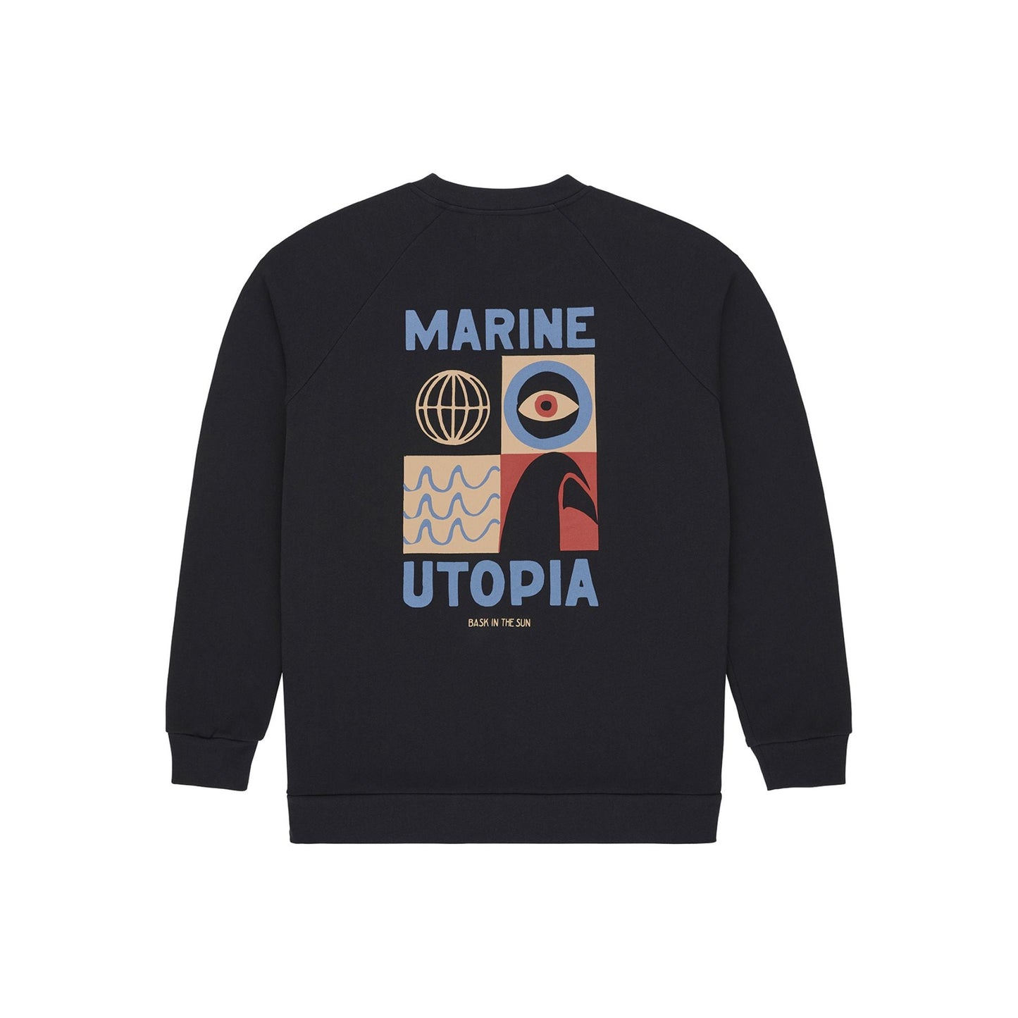 Sweat imprimé en coton bio | marine "night marine utopia sweat"