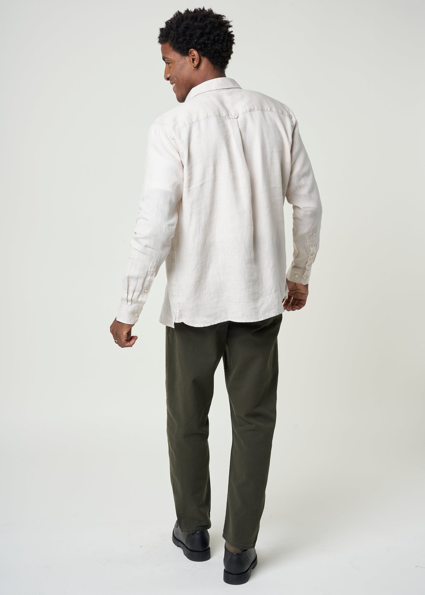 Pantalon vert forêt en sergé de coton bio - tim canvas relaxed fit forrest night