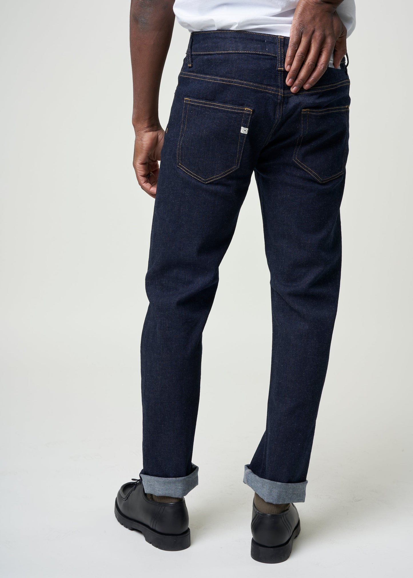 Jean droit en coton bio | bleu brut "Regular Bryce Strong blue"