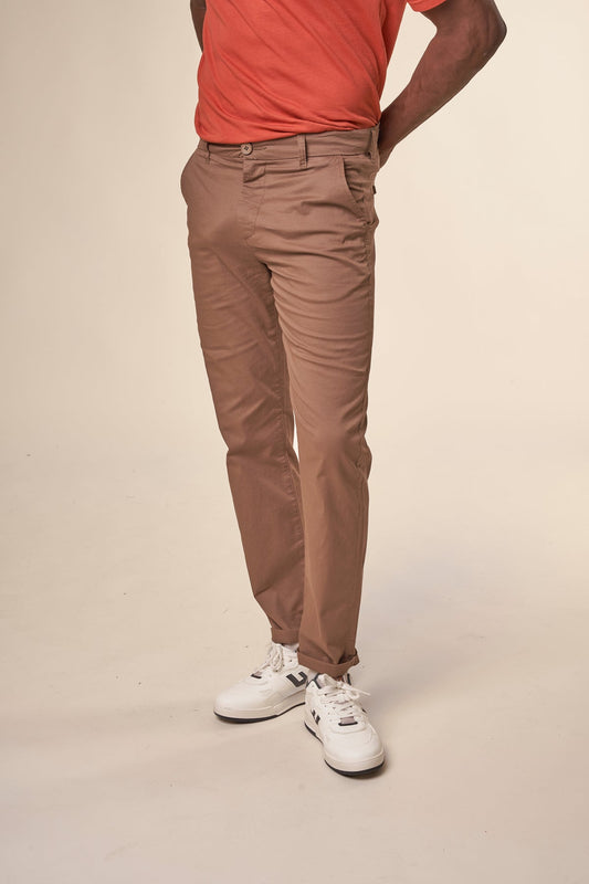 Chino marron en coton bio - chuck cub