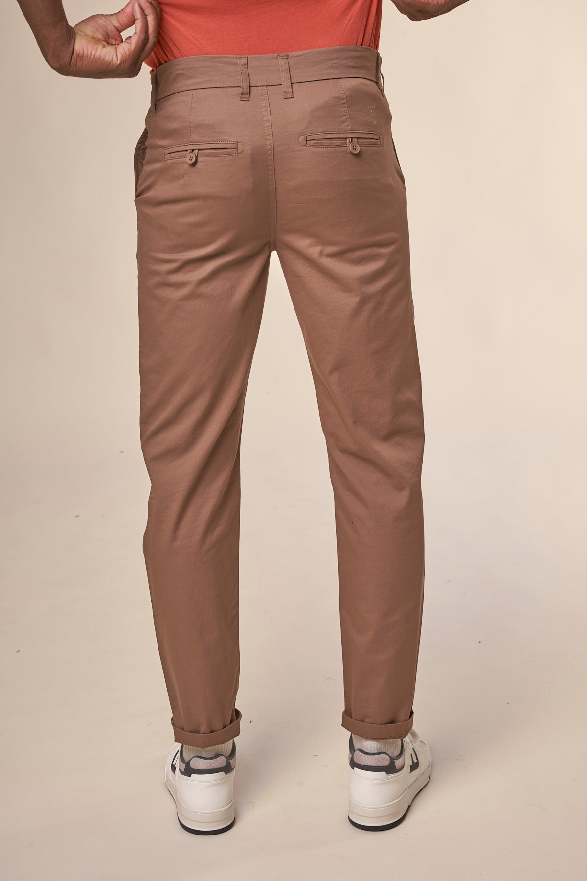 Chino marron en coton bio - chuck cub