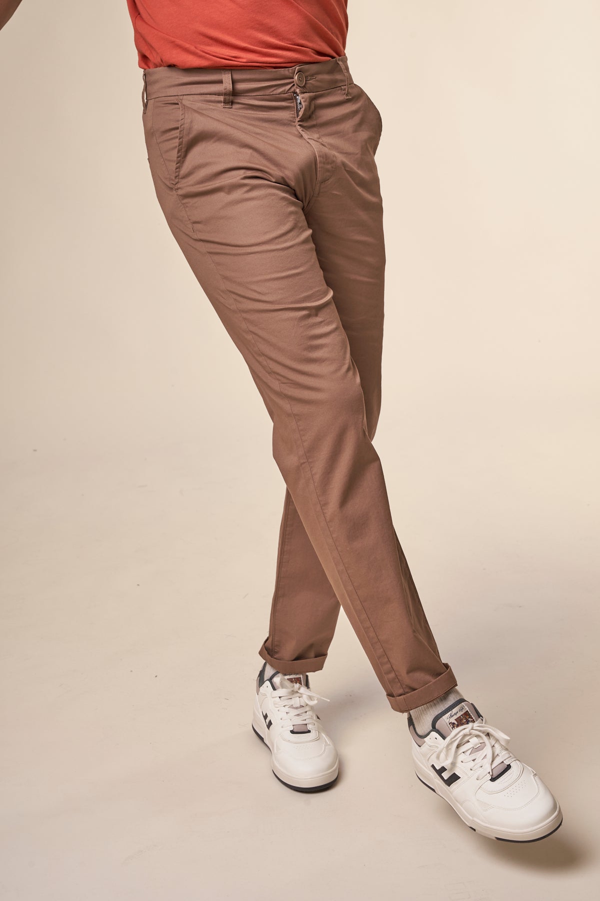 Chino marron en coton bio - chuck cub
