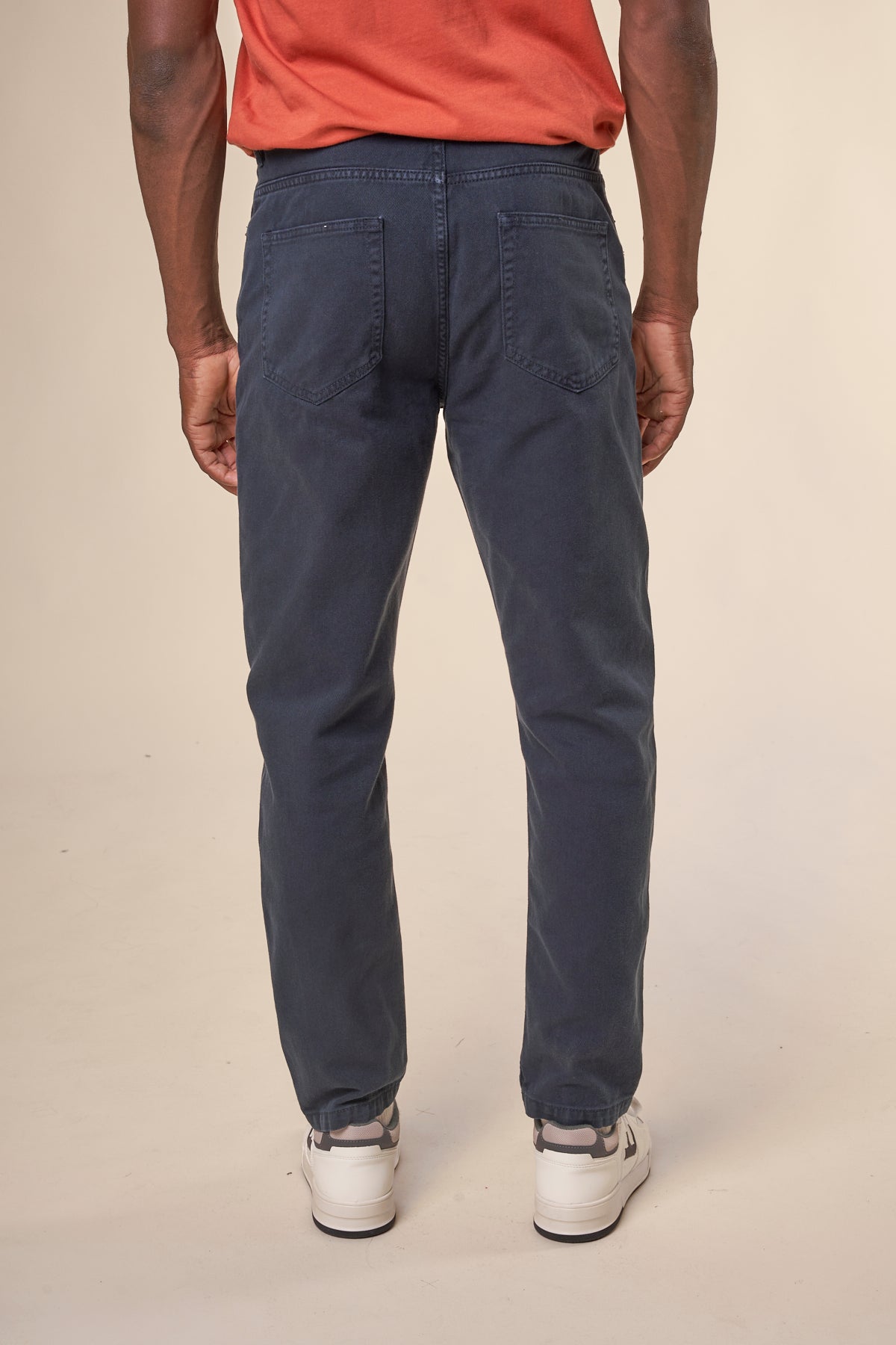 Pantalon en sergé de coton bio | Marine "tim tapered twill 5-pocket pants total eclipse"