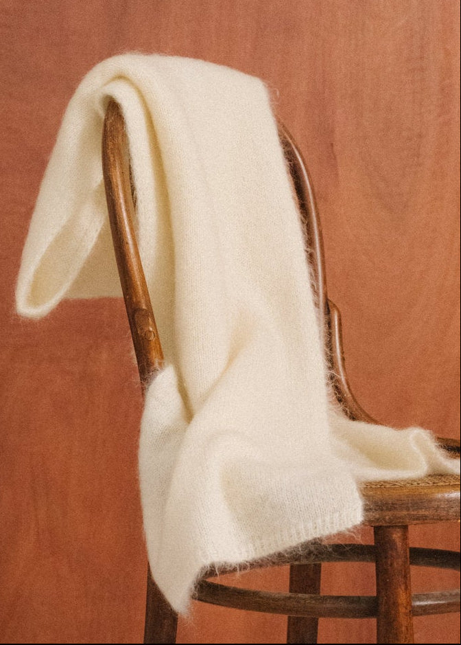 Echarpe en mohair certifié | écru "Éléanore"