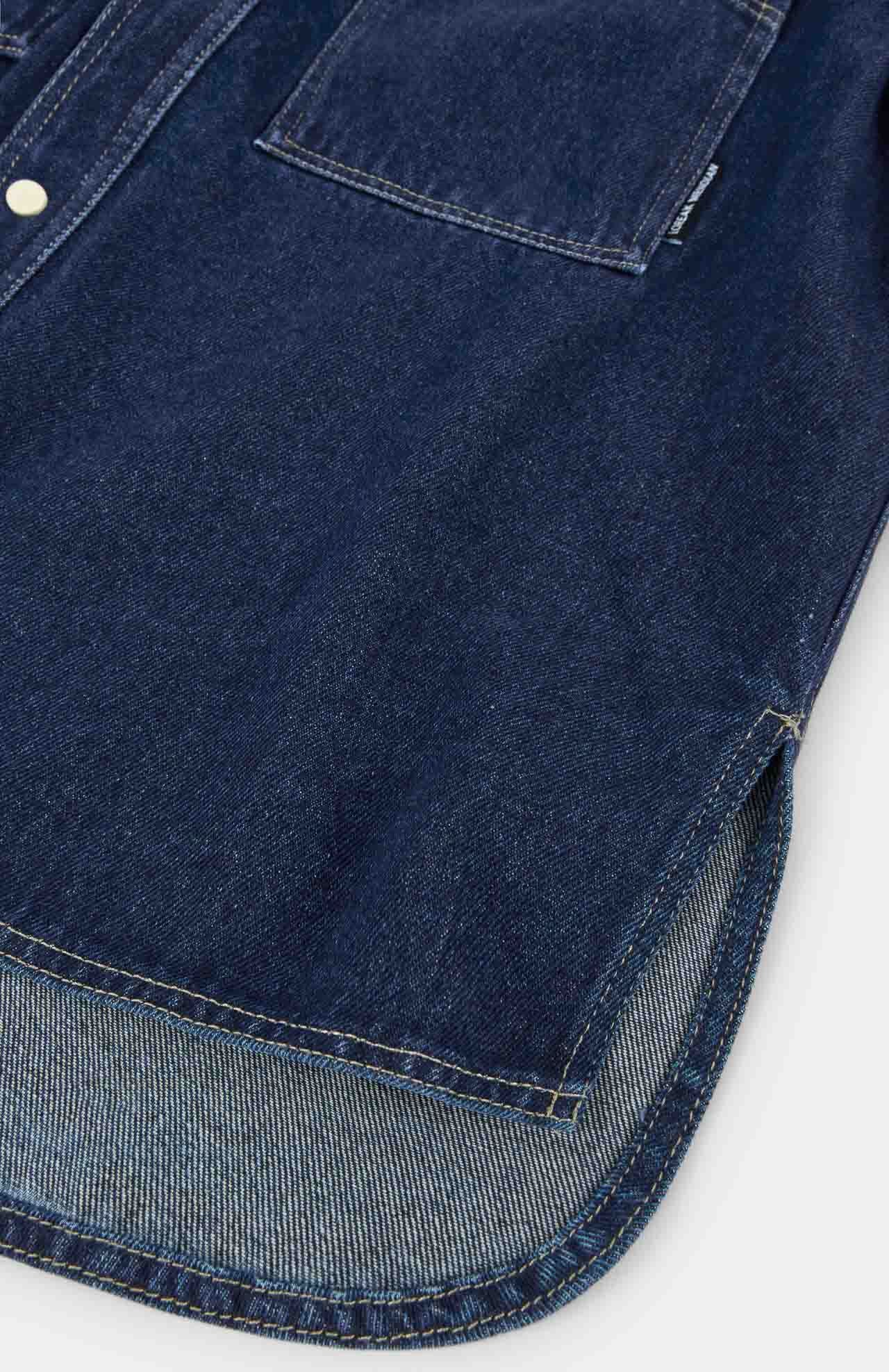 Chemise denim en coton bio | brut "zain - indigo"