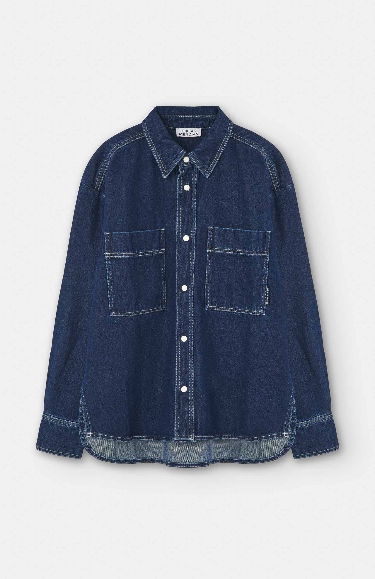 Chemise denim en coton bio | brut "zain - indigo"