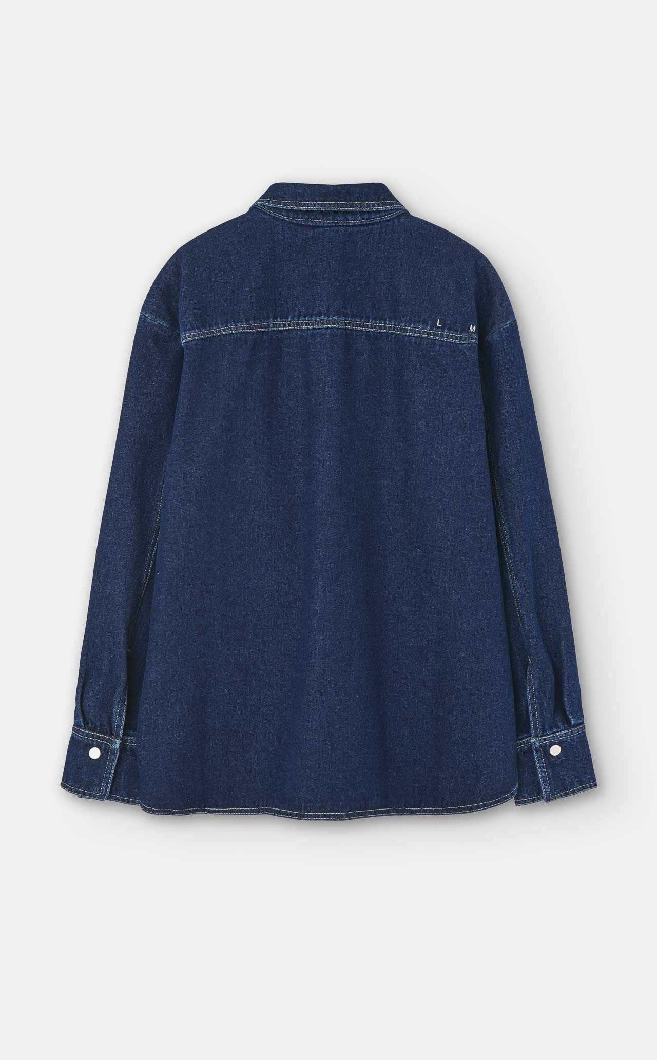 Chemise denim en coton bio | brut "zain - indigo"