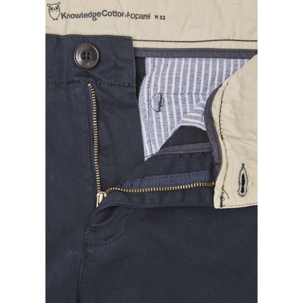 Short chino marine foncé en coton bio
