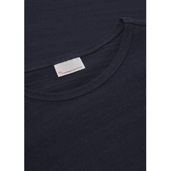 T-shirt marine à manches longues en coton bio