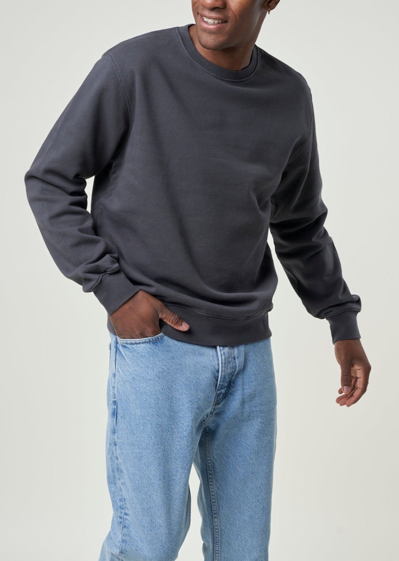 Sweat en coton bio | gris " Lava Grey"