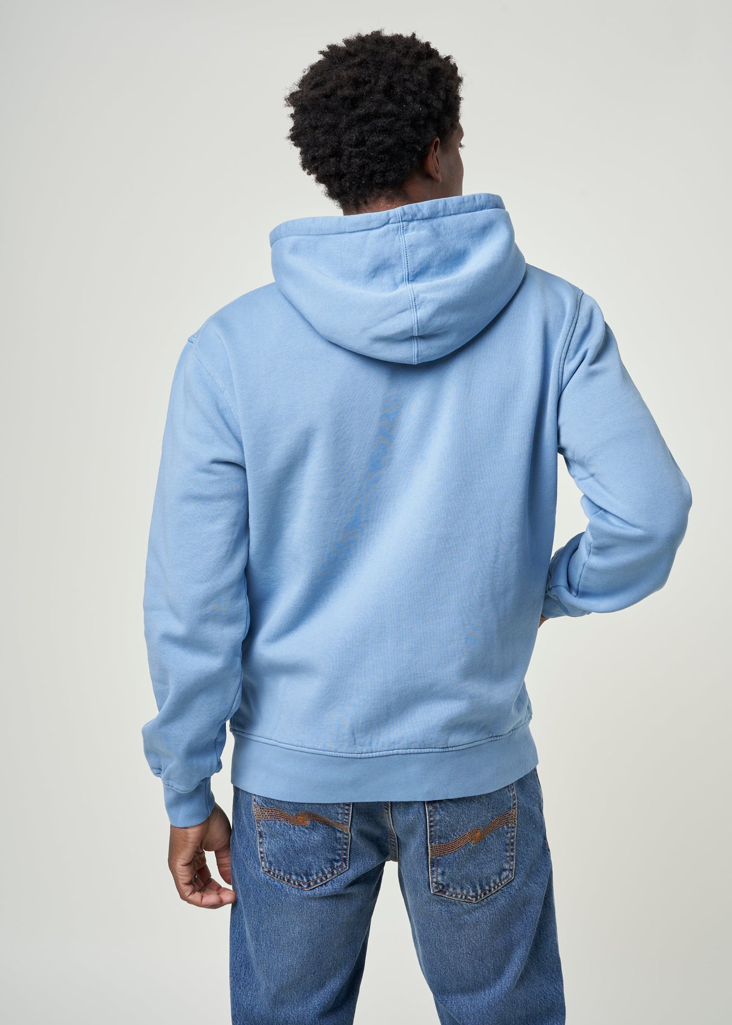 Sweat à capuche en coton bio | bleu "seaside blue"
