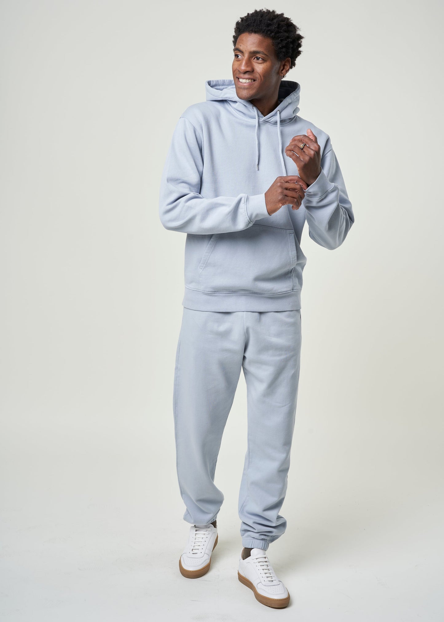 Jogging mixte en coton bio | bleu "powder blue"