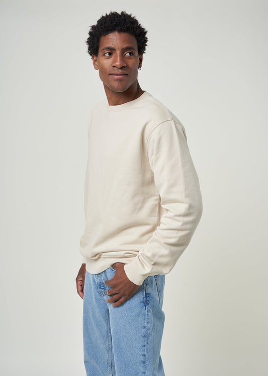Sweat en coton bio | écru "ivory white"