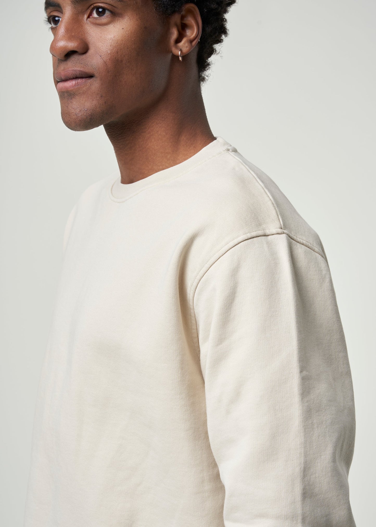 Sweat en coton bio | écru "ivory white"
