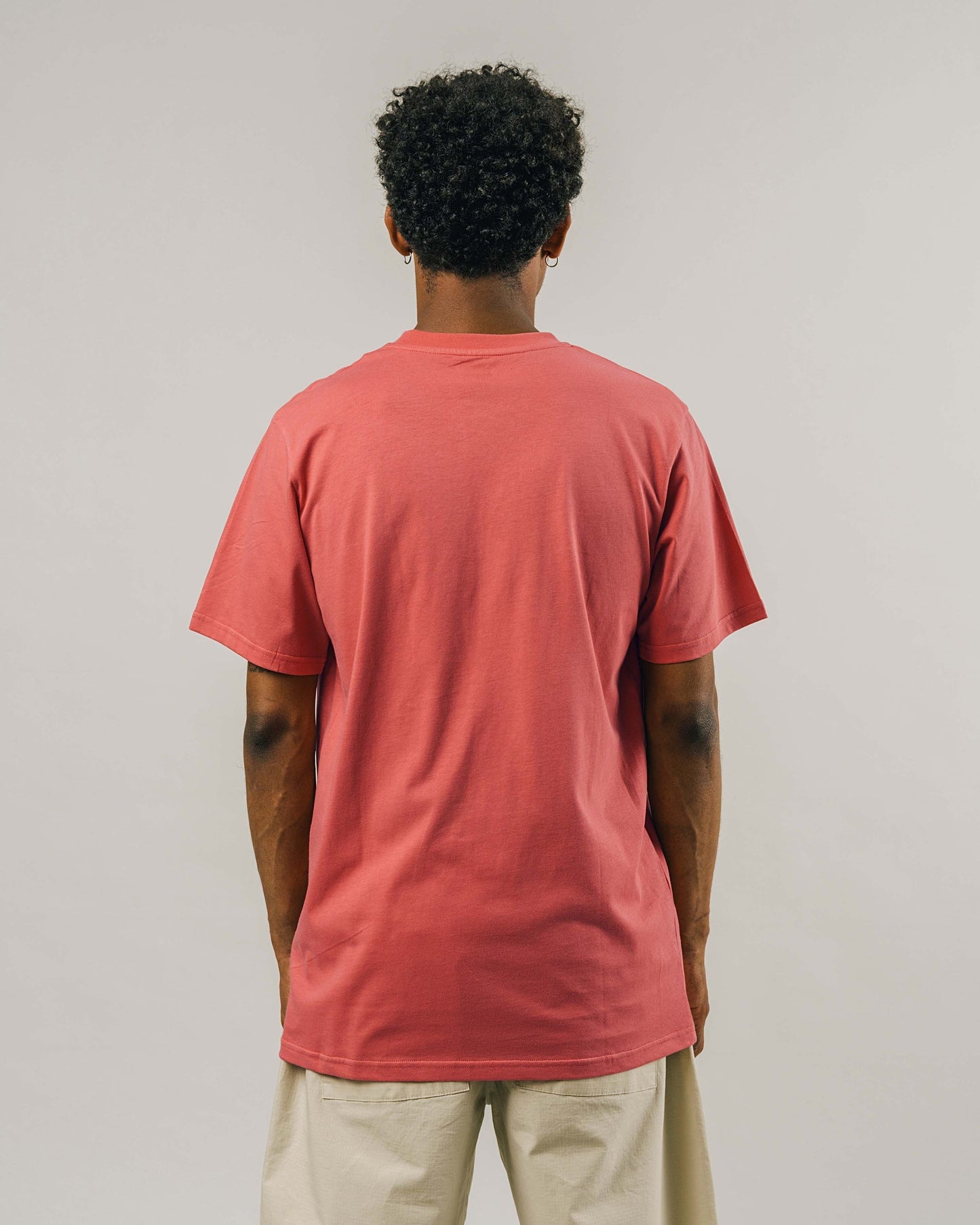 T-shirt framboise avec broderie en coton bio - gelati t-shirt sorbet red