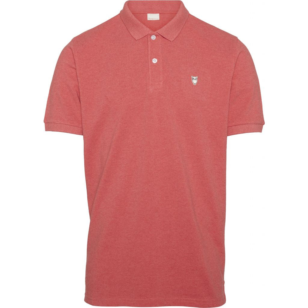 Polo corail en coton bio - Pique polo